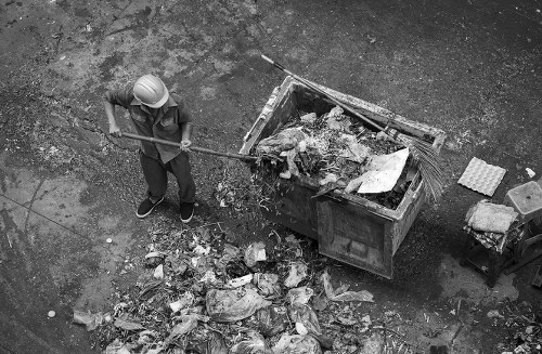 Commercial waste removal trucks in Ruislip